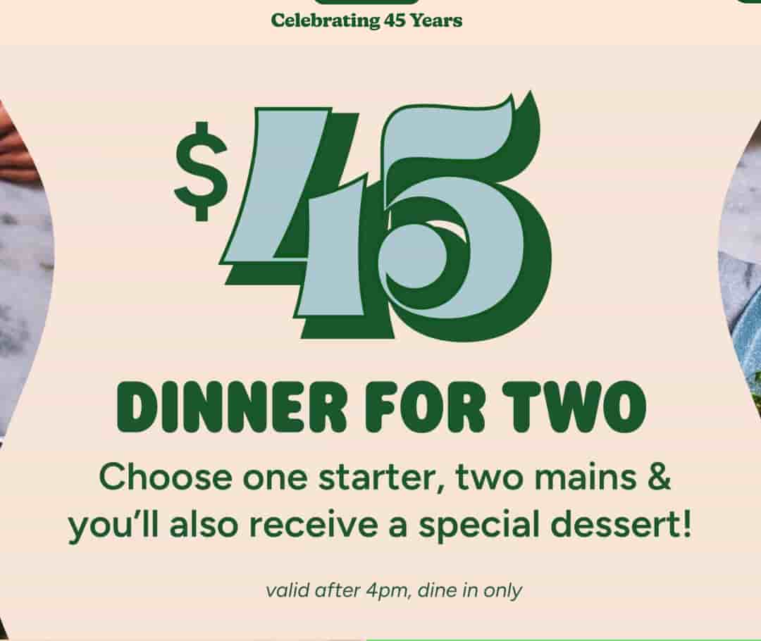 $45 Dinner for Two 1